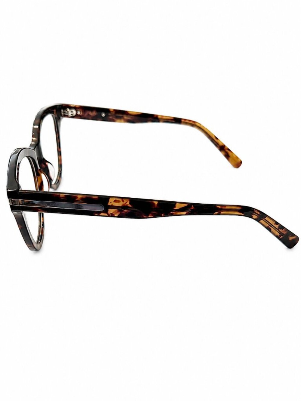 Tortoiseshell Eyeglass Frames with Star Accents 53-20-145 - Picture 8 of 9